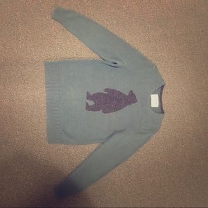 Green Sweater with Black Bear